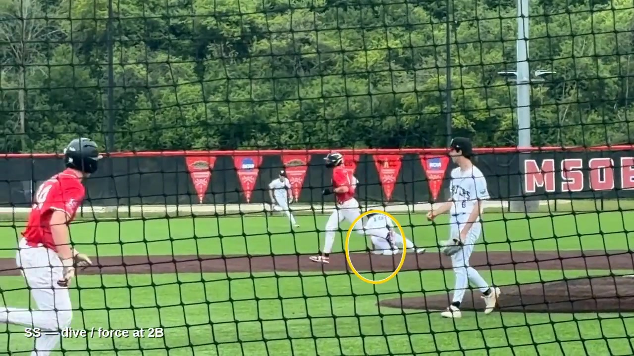 In-game shortstop dive
